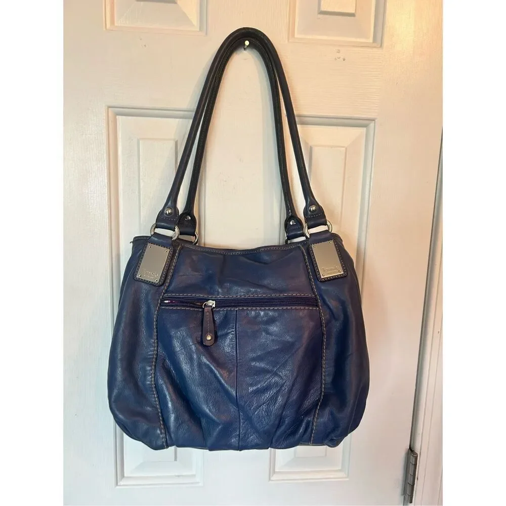 Tieganello blue leather purse  shoulder bag - Picture 3 of 7
